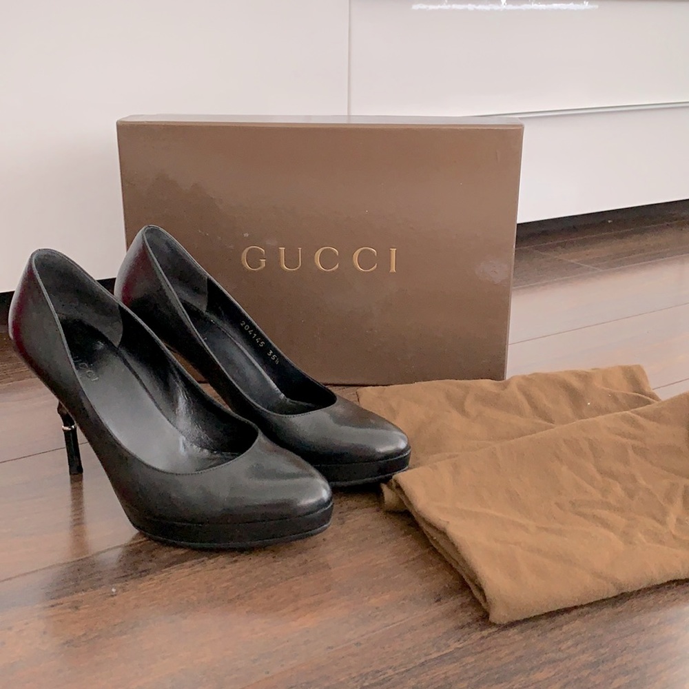 Gucci Bamboo platform heel pump
